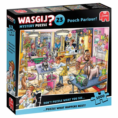 Wasgij Mystery 23: Hundesalon Pfötchen, 1000 Teile Puzzle - Klassische Puzzles, fördert Kreativität und Fantasie, ideales Geschenk für Puzzleliebhaber und Hunde-Fans!