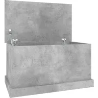 vidaXL Truhe Betongrau 70x40x38 cm - Vielseitige Aufbewahrungslösung - Sitzbänke mit reichlich Stauraum und praktischem Deckel, ideal für die ordentliche Aufbewahrung von Alltagsgegenständen und als Tisch nutzbar.