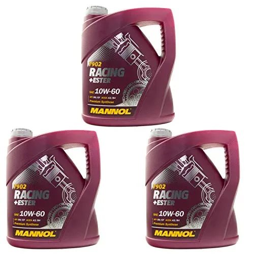 Motoröl Motor ÖL Oel Benzin Diesel MANNOL Racing+Ester 10W-60 API SN/CH-4 3x 4 Liter