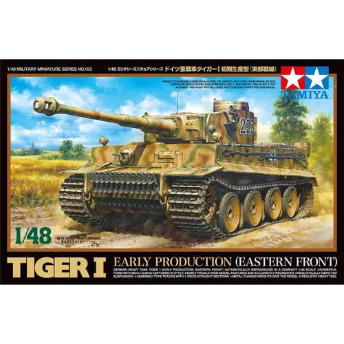 Tamiya 32603 1:48 SdKfz. 181 Tiger I - Detaillierter Modellbausatz für Panzerliebhaber - Standmodellbau: Panzer, hochwertiger 1:48 Bausatz von TAMIYA mit bebilderter Anleitung, ideal für kreative Bastler.