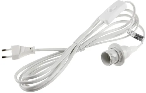 Lampenkabel mit Schalter & Fassung 3,4m E14 in weiß von ChiliTec