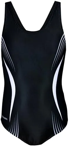 Aquarti Badeanzug Mädchen Chlorresistent Schwimmanzug Muscleback 158 - Kinder-Bademode mit chlorresistentem Material für langlebige Nutzung und optimalen Komfort beim Wettkampf.