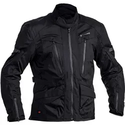 Halvarssons Motorradjacke Textile Jacket Gruven Black - Hochwertige Motorradjacke aus strapazierfähigem Polyester, Größe 64, in klassischem Schwarz – ideal für Sicherheit und Stil auf der Straße.
