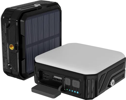 fontastic Solva Powerbank 10000 mAh mit SOS Warnleuchte - Praktische Powerbank mit 10000 mAh für Smartphones und Smartwatches. Inklusive SOS Warnleuchte und IP65 Schutz für den Einsatz im Freien. Kompakt und leistungsstark für unterwegs.
