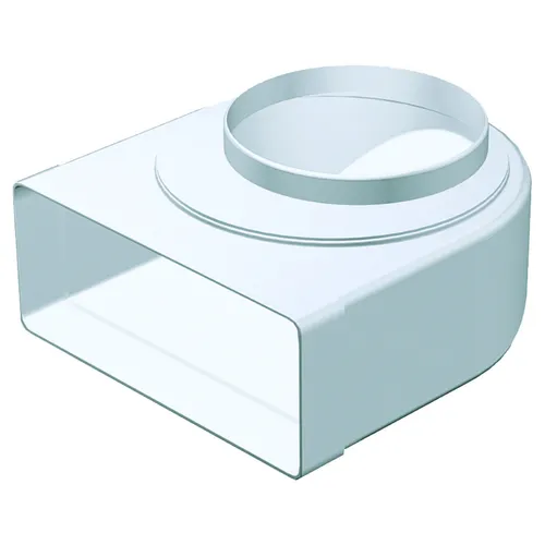 Umlenkstück Lüftungskanal Flachkanal DN 150 220 x 90 mm auf Rundrohr DN 150 mm