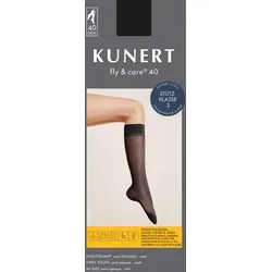 Kunert Fly & Care 40 Women Reisekniestrumpf 1 Paar | 39-42 (II) | Black (KU-0500)