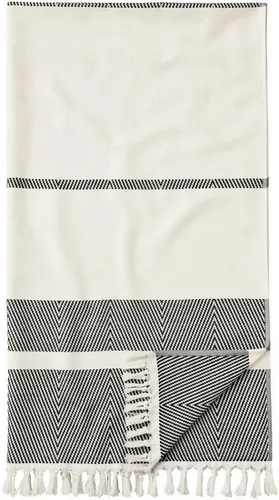 Egeria Hamamtuch Pestemal Herri, 100x180 cm - Hamamtuch aus 100% Baumwolle, gemustert und ideal als Strandtuch, pflegeleicht und trocknergeeignet, perfektes Accessoire für den Sommer.