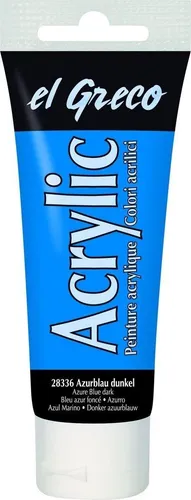 EL GRECO ACRYLIC AZURBLAU DUNKEL ACRYLFARBE AUF WASSERBASIS 75 mL 100ml/4,65€