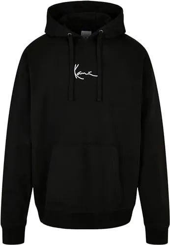 Karl Kani Herren KKMQ12006 KK Signature Hoodie Black, S - Kapuzenpullover für Herren, aus weichen Materialien gefertigt, mit bequemer Kängurutasche und verstellbaren Kordelzügen – perfekt für lässige Outfits und Freizeitaktivitäten.