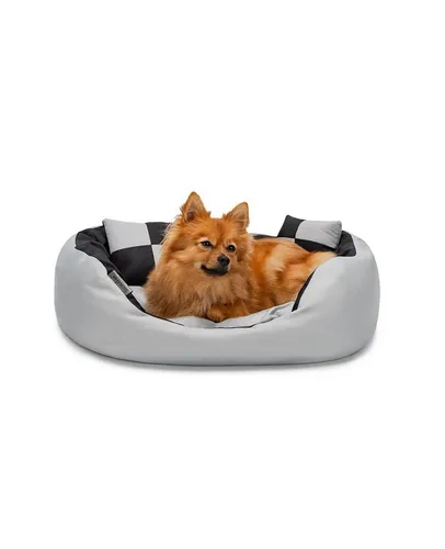 lionto 4-in-1 Hundebett - Tierkissen grau/schwarz - Tierbetten in 4-in-1 Design, vielseitig einsetzbar und ideal für Komfort und Stil im Zuhause Ihres Hundes.