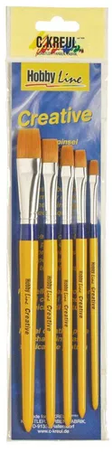 KREUL Pinsel Synthetik flach 5er Set