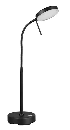Reality Leuchten LED Tischleuchte Moreno R54561132 - Moderne Tischlampe in Schwarz matt mit Akku und Sensordimmer. Individuell einstellbare Lichtfarbe und bis zu 8 Stunden Leuchtdauer – ideal für flexible Beleuchtung.