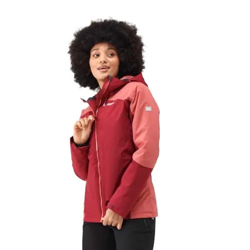 Regatta Highton Stretch III Paddet Jacket für Damen mit Kapuze Wasserdicht, Farbe:Rot, Größe:36