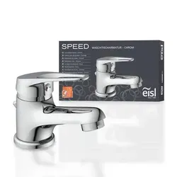 EISL NI075SCR SPEED Waschtischarmatur - Touch-On-Wasserhahn für Badezimmerwaschbecken, platzsparend mit 95mm Ausladung, ideal für kleine Waschbecken, einfache Montage und 3 Jahre Garantie.
