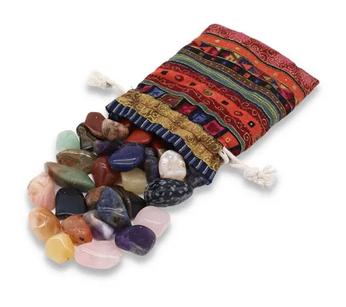 LAVISA Mineralstein Trommelsteine Mischung, Edelsteine Kristalle, 100% Mineralsteine, Edelstein Trommelstein sammelstein Kinder Heilstein