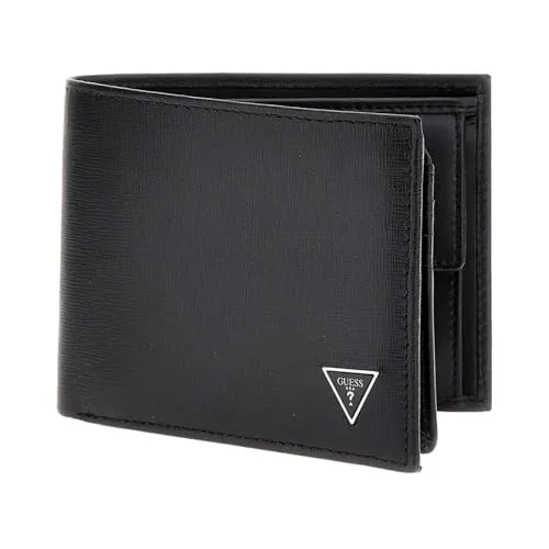 GUESS Men Madrid Billfold W Coin Pocket Wallet, Schwarz in schwarz von GUESS