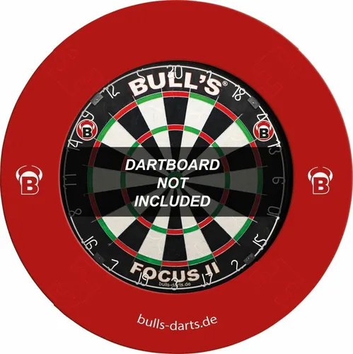 BULL'S Quarterback EVA Dart Board Surround rot - Weiteres Zubehör für Darts, schützt Wände und bietet eine langlebige Umrandung für deine Dartscheibe.