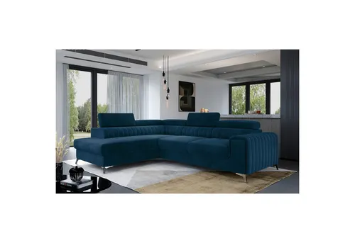 Myhomelando Ecksofa Laurence, mit Schlaffunktion, Bettkasten und verstellbare Kopflehnen