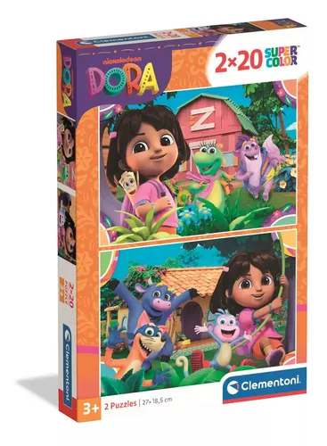 Puzzle 2x20 Super kolor Dora 24827 Clementoni 8005125248278