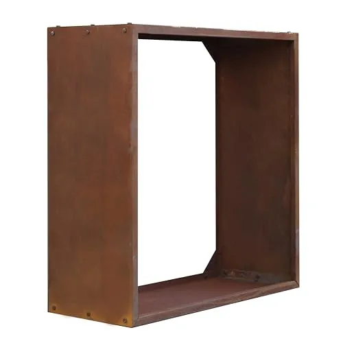 ESTEXO Brennholzlager Holzunterstand aus Cortenstahl von ESTEXO