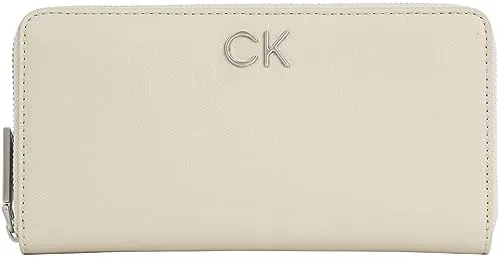 Calvin Klein Damen RE-Lock Z/A Wallet LG PBl K60K610967 - Damen-Geldbörsen aus weichem Kunstleder mit klassischem, geprägtem Calvin Klein Monogramm und vielseitigen Fächern für Karten, Geldscheine und Münzen.