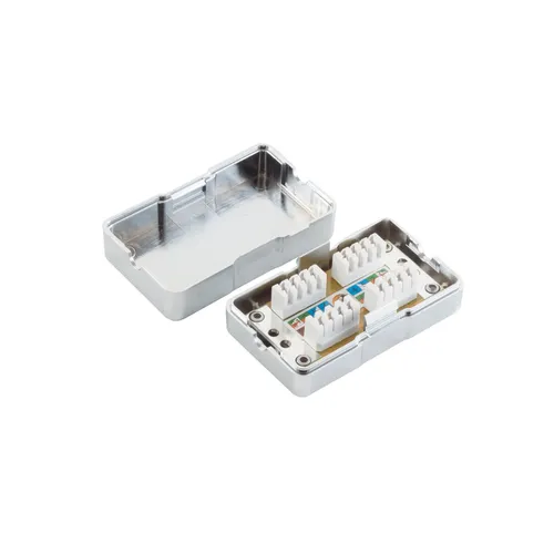 Cat.6  LSA Anschlußbox gechirmt Netzwerkkabel Verbinder