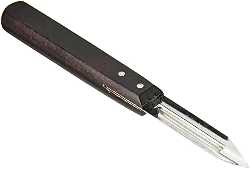 Victorinox Sparschäler 5.0109, braun - Hochwertiger Sparschäler mit Stahlklinge und Holzgriff, ideal für alle Gemüsesorten und geeignet für Rechts- und Linkshänder. Schweizer Qualität für präzises Schälen.