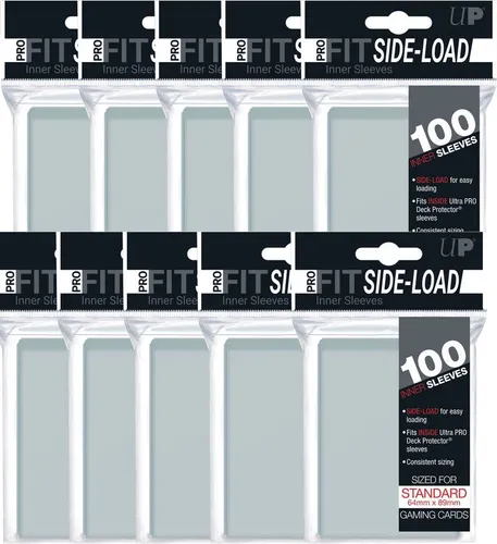 Ultra Pro Standard Pro-Fit Sleeves SIDE-LOAD (1000 Stück) - Hochwertige Kartenhüllen für optimalen Schutz und Präsentation. Transparent und glänzend, ideal für Sammler und Spieler. Perfekt für die Aufbewahrung Ihrer wertvollen Karten.