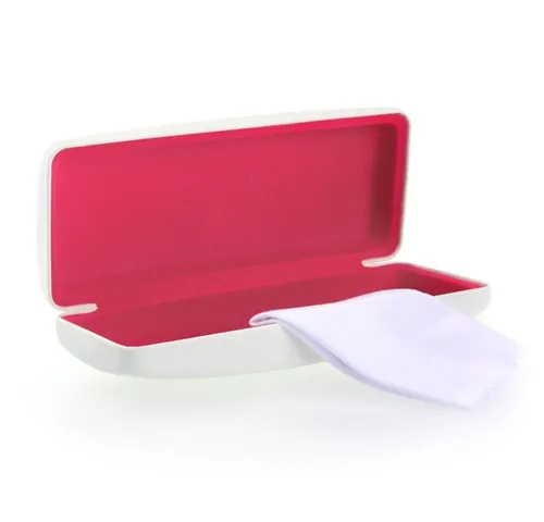 Edison & King Brillenetui Hartschale mit Putztuch, Schnappverschluss