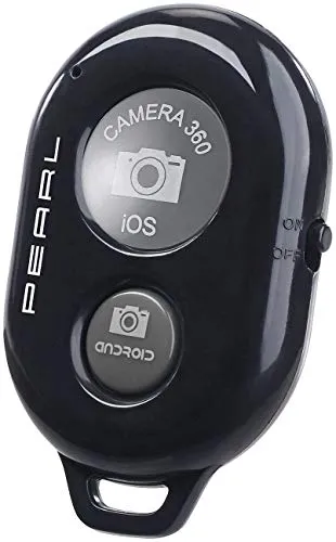 Produktbild PEARL Auslöser, Bluetooth: Kabelloser Fernauslöser mit Bluetooth für Smartphone-Kameras (Fotoauslöser, Handy Fernauslöser, Selbstauslöser)