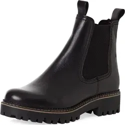 Tamaris Damen Stiefel aus Leder in Schwarz – Größe 40 - Stylische Stiefel für Herbst und Winter, ideal für Freizeit und Alltag. Mit praktischem Wechselfußbett und elastischen Einsätzen für optimalen Komfort und Halt. Dicke Sohle sorgt für Stabilität und urbanen Chic.