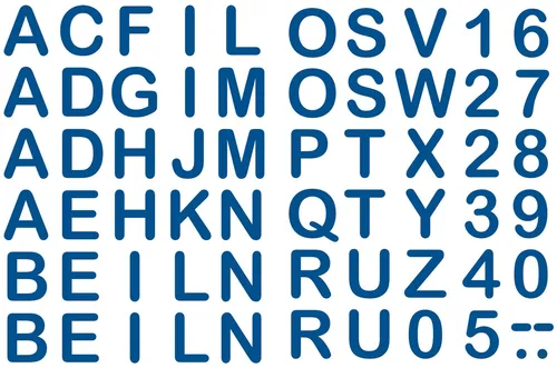 ROTH Bügelbuchstaben für DIY-Stoffschultüte, blau