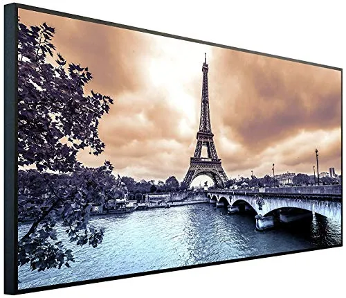 Ecowelle Infrarotheizung mit Bild | 750 Watt | 60x120 cm | Infrarot Heizung| | Made in Germany| d 34 Eiffelturm