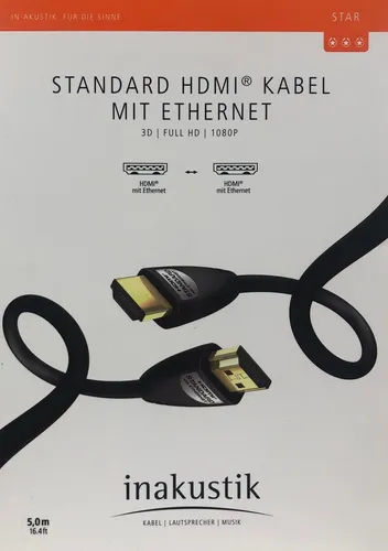 Inakustik Star High Speed HDMI Kabel mit Ethernet 5,0 m von in-akustik