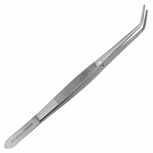 UniversalPinzette 15cm mit Fixierstift Haushaltspinzette abgewinkelt