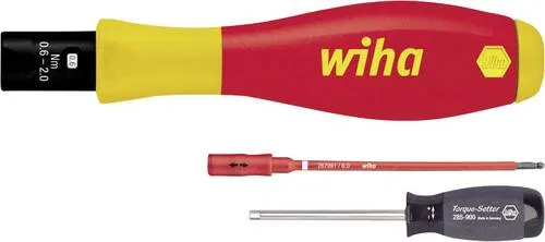 Wiha verstellbarer VDE Drehmoment Schraubendreher TorqueVario -S electric (26625) - 0,5-2Nm, präzise und ergonomisch für Elektriker, inkl. digitaler Anzeige in praktischer Kunststoffbox