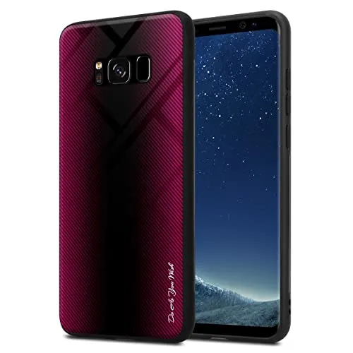 Cadorabo Hülle kompatibel mit Samsung Galaxy S8 Schutzhülle TPU Silikon Case Glas Slim Kratzfest Weiche Gummi mit Rundumschutz Case Hülle für Galaxy S8 in Pink