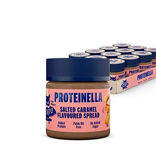 HealthyCo - Proteinella Protein Creme Salzkaramell-Geschmack 200g - Ein gesunder Snack ohne Zuckerzusatz, ohne Palmöl und Proteinzusatz - Ein gesunder Schokoladenaufstrich