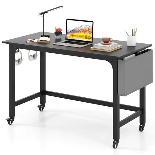 COSTWAY rollbarer Schreibtisch 120x60cm