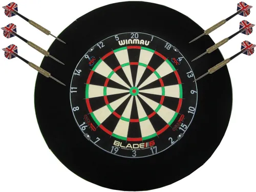 Winmau Blade 6 Dartscheibe mit Carbon Surround und Pfeilen