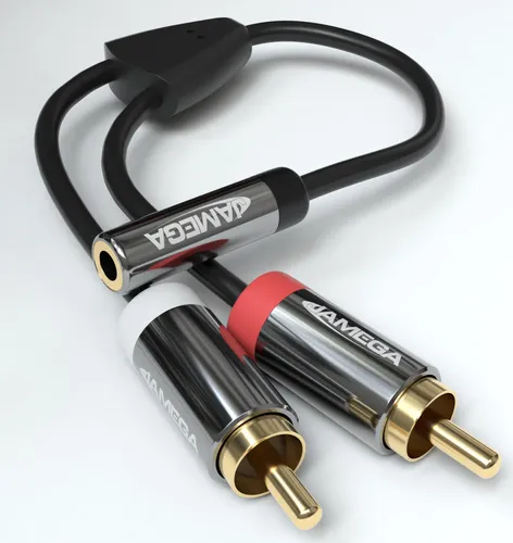 Cinch Klinke Adapter Aux zu Cinch 3.5mm Klinken Buchse auf 2 RCA Cinch Stecker