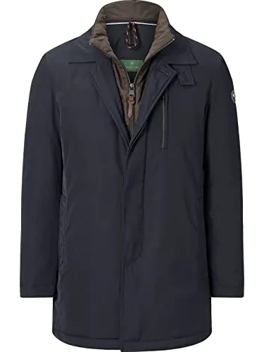 Charles Colby Herren Jacke Earl Henry – eleganter Outdoormantel in Dunkelblau, Größe 56 - Der Earl Henry Herrenmantel bietet einen herausnehmbaren Westeneinsatz und ein modernes Regular Fit für optimale Bewegungsfreiheit. Ideal für Business- und Freizeitoutfits, schützt er stilvoll vor Kälte und sorgt für einen eleganten Look.