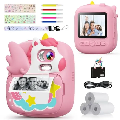 CAMCLID Kinderkamera Sofortbildkamera in pink von CAMCLID