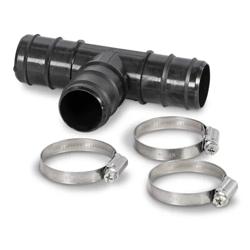 T-Stück Ø 38mm inkl. 3x Edelstahlschellen 9mm
