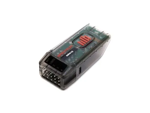 Spektrum AR410 4-Kanal DSMX Sport Empfänger - Sender & Empfänger, 2,4GHz Frequenzbereich für präzise Steuerung, ideal für verschiedene Modellmaßstäbe von 1:18 bis 1:4.