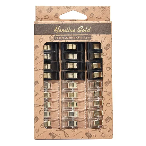 Hemline Gold Stoff Clips (30 Stück) Art-Nr.: 230.S.30.HG