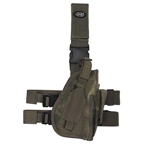 MFH Rechtshändiges Taktisches Beinholster - Robustes Beinholster in HDT Camo FG für sicheren Halt und schnellen Zugriff, ideal für Schießsport und militärische Einsätze.