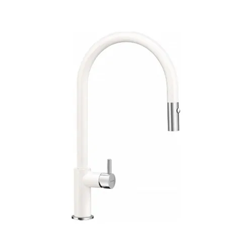 Schock Armatur Hekate 549120W - Weiße Hochdruck Küchenarmatur mit Ausziehbarem Auslauf - Armaturen - Klassische Hekate Armatur mit 180° schwenkbarem Auslauf und umweltschonender Wassersparfunktion für effizientes Arbeiten in der Küche.