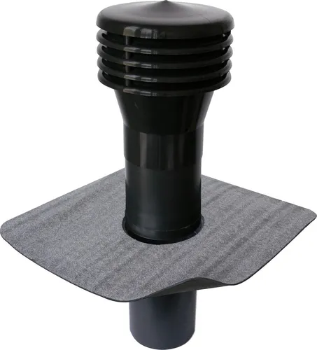 Klöber Flavent Flachdach Raumentlüfter DN 150 - Luftrohre & -schläuche – Ideal für Bäder und Küchen, sorgt für optimale Be- und Entlüftung mit perfektem Anschluss an Bitumen-Dachbahnen.