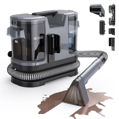 Lubluelu Nasssauger Polsterreiniger Gerät mit 600 W – 20 kPa Teppichreiniger Waschsauger, tragbarer Teppich Reinigungsgerät mit Selbstreinigungsfunktion und langem Schlauch für Teppiche, Sofas & Autos